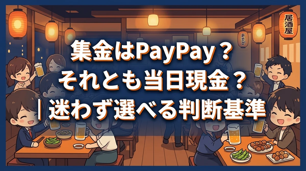 集金はPayPay?それとも当日現金?|迷わず選べる判断基準