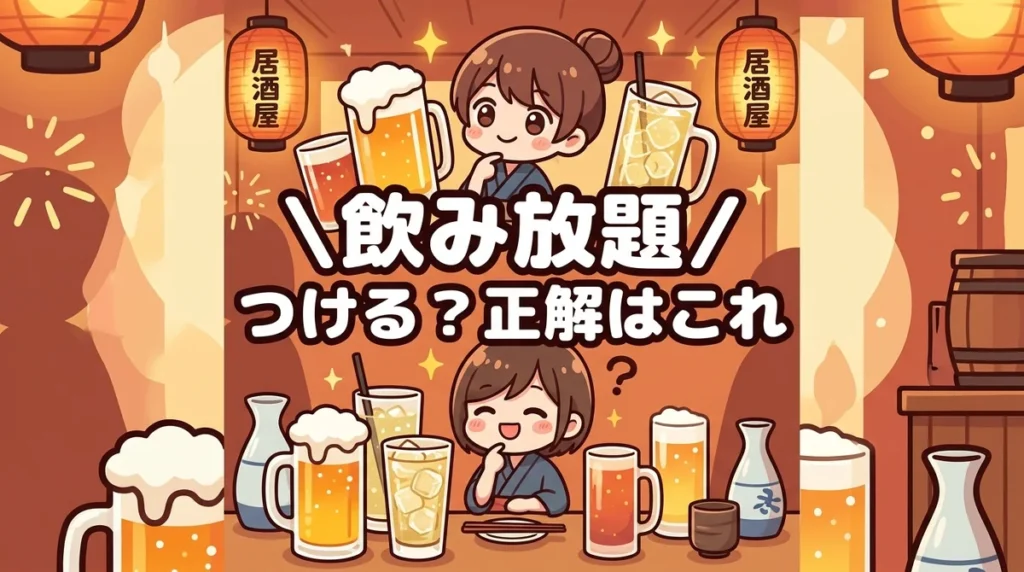飲み放題 つける？正解はこれ