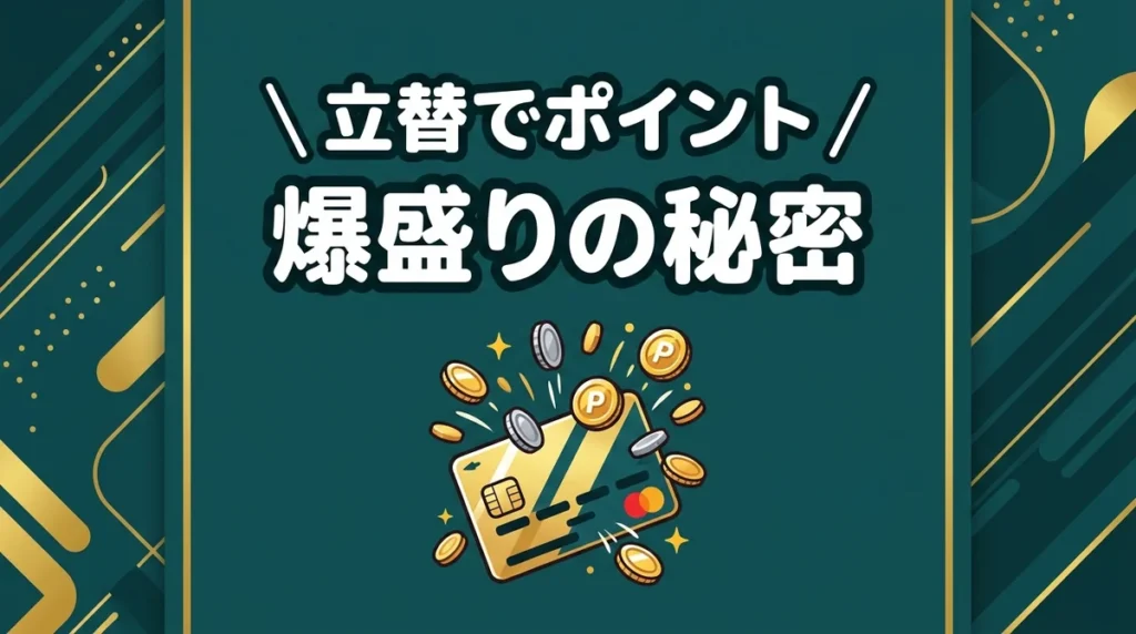 立替でポイント 爆盛りの秘密